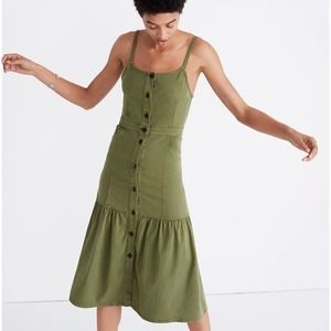 Madewell Olive Green Midi Dress